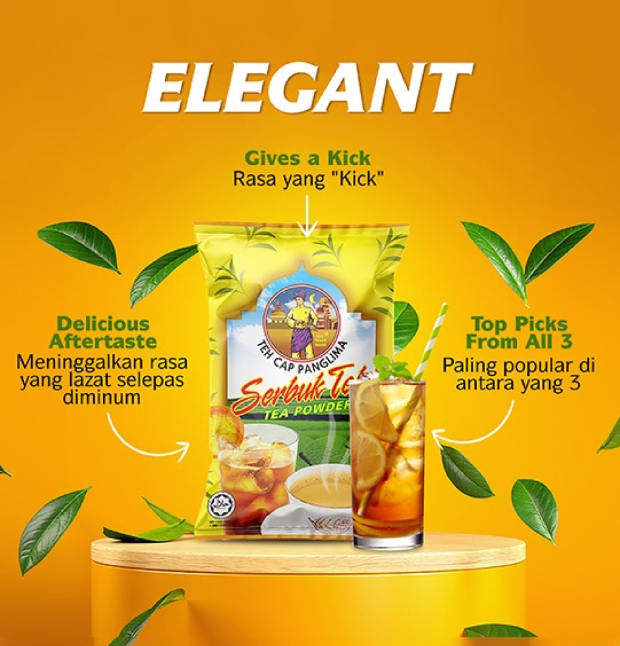 teh cap panglima kuning poster