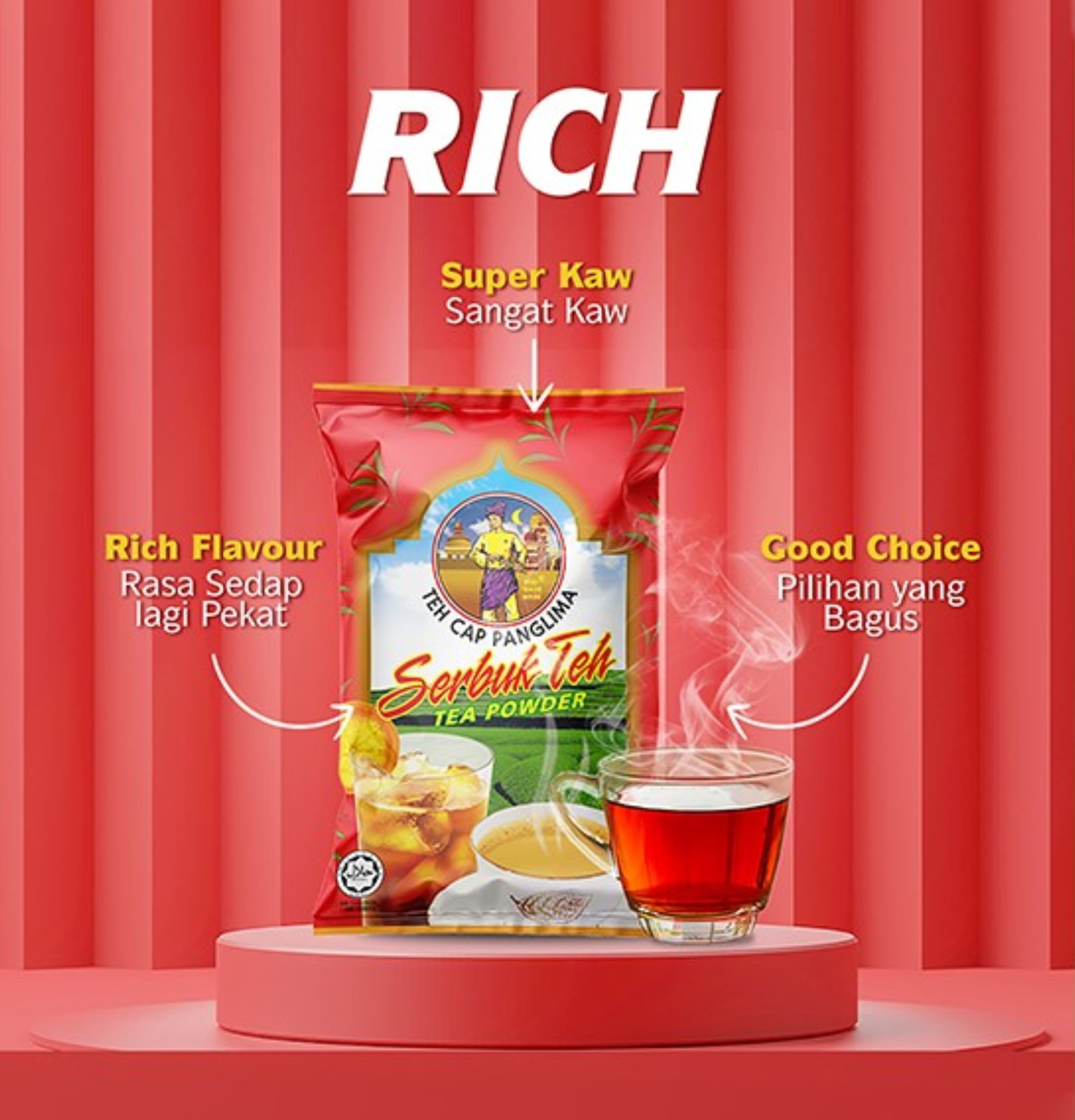 teh cap panglima merah poster